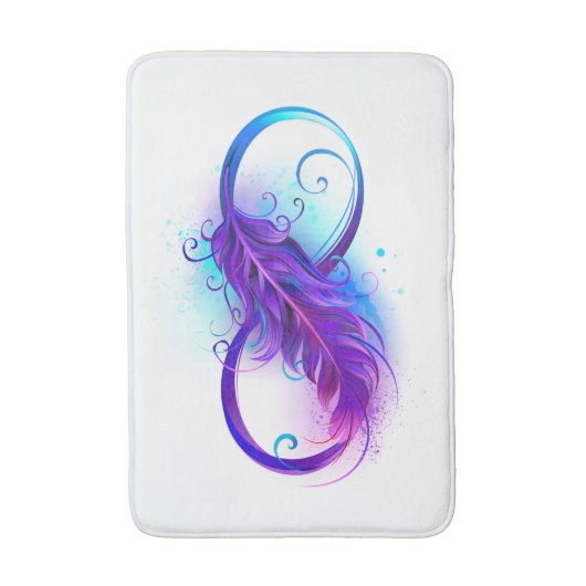 Oneindigheid met Paarse doezelaar Badmat (Voorkant Verticaal)