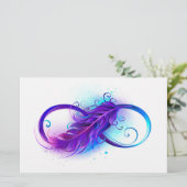 Oneindigheid met Paarse doezelaar Briefpapier (Staand voorkant)