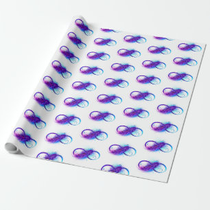 Oneindigheid met Paarse doezelaar Cadeaupapier