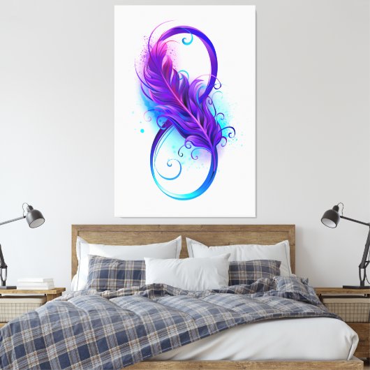 Oneindigheid met Paarse doezelaar Canvas Afdruk (Insitu (Slaapkamer))