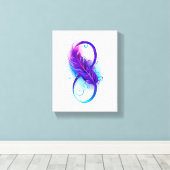 Oneindigheid met Paarse doezelaar Canvas Afdruk (Insitu (Houten vloer))