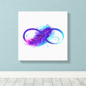 Oneindigheid met Paarse doezelaar Canvas Afdruk (Insitu (Houten vloer))