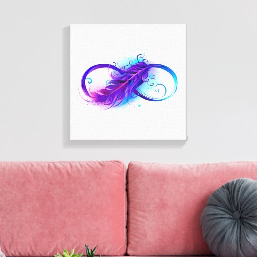 Oneindigheid met Paarse doezelaar Canvas Afdruk (Insitu (Woonkamer))