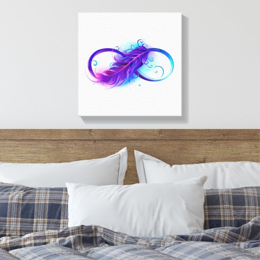 Oneindigheid met Paarse doezelaar Canvas Afdruk (Insitu (Slaapkamer))