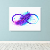 Oneindigheid met Paarse doezelaar Canvas Afdruk (Insitu (Houten vloer))