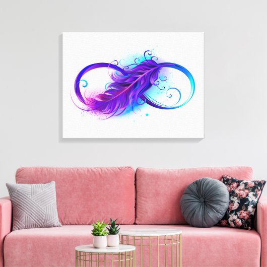 Oneindigheid met Paarse doezelaar Canvas Afdruk (Insitu (Woonkamer))