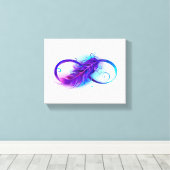 Oneindigheid met Paarse doezelaar Canvas Afdruk (Insitu (Houten vloer))