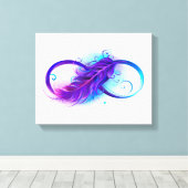 Oneindigheid met Paarse doezelaar Canvas Afdruk (Insitu (Houten vloer))