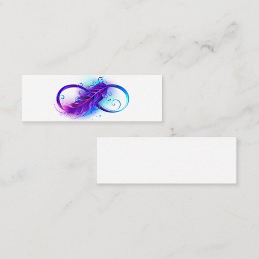Oneindigheid met Paarse doezelaar Contactkaartje (Voorkant / Achterkant)