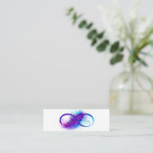 Oneindigheid met Paarse doezelaar Contactkaartje (Staand voorkant)