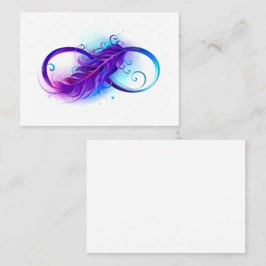Oneindigheid met Paarse doezelaar Contactkaartje (Voorkant / Achterkant)