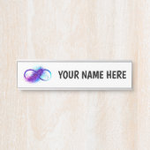 Oneindigheid met Paarse doezelaar Deurbordje (Voorkant)