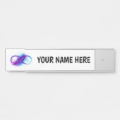 Oneindigheid met Paarse doezelaar Deurbordje (Voorkant)