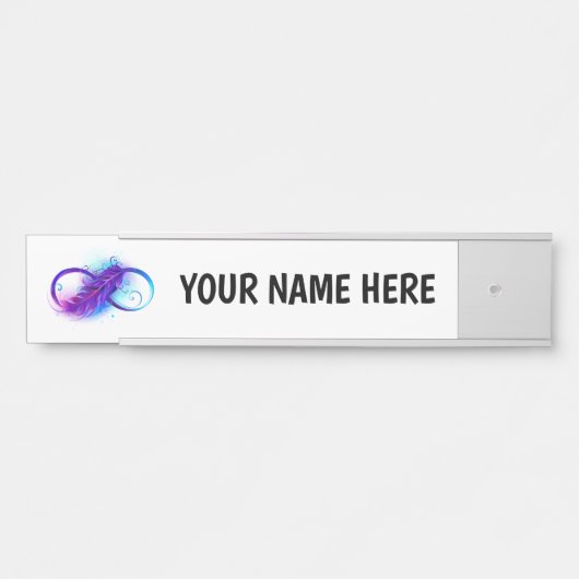 Oneindigheid met Paarse doezelaar Deurbordje (Voorkant)