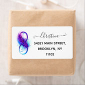 Oneindigheid met Paarse doezelaar Etiket (Insitu)