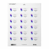 Oneindigheid met Paarse doezelaar Etiket (Full Sheet)