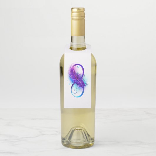 Oneindigheid met Paarse doezelaar Flessenhanger (Op fles)