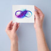 Oneindigheid met Paarse doezelaar Flyer (Hand)