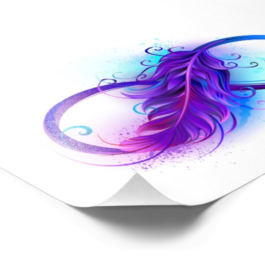 Oneindigheid met Paarse doezelaar Foto Afdruk (Hoek)