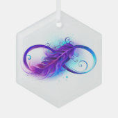 Oneindigheid met Paarse doezelaar Glas Ornament (Voorkant)