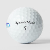 Oneindigheid met Paarse doezelaar Golfballen (Logo)