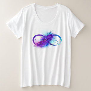 Oneindigheid met Paarse doezelaar Grote Maat T-shirt