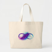 Oneindigheid met Paarse doezelaar Grote Tote Bag (Voorkant)