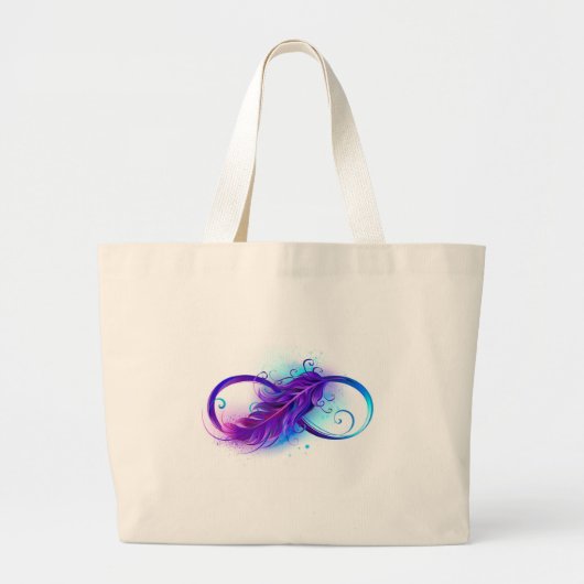Oneindigheid met Paarse doezelaar Grote Tote Bag (Voorkant)