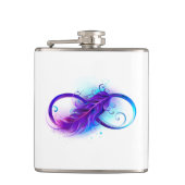 Oneindigheid met Paarse doezelaar Heupfles (Voorkant)