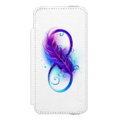 Oneindigheid met Paarse doezelaar Incipio iPhone Portemonnee Hoesje (Voorkant Agenda)