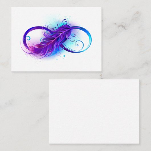 Oneindigheid met Paarse doezelaar Informatiekaartje (Voorkant / Achterkant)