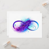 Oneindigheid met Paarse doezelaar Kaart (Voorkant / Achterkant in situ)