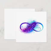 Oneindigheid met Paarse doezelaar Kaart (Voorkant / Achterkant)