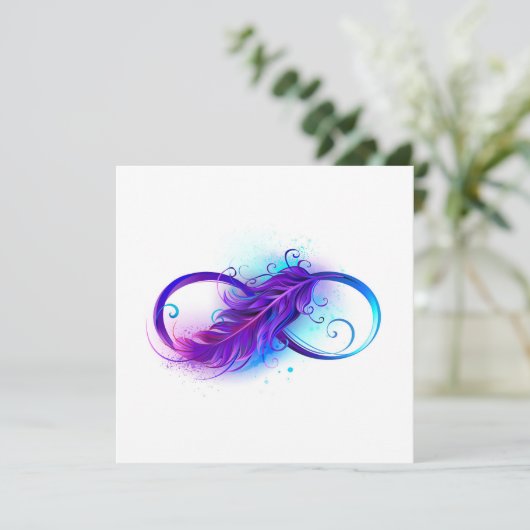 Oneindigheid met Paarse doezelaar Kaart (Staand voorkant)