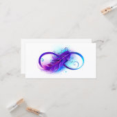 Oneindigheid met Paarse doezelaar Kaart (Voorkant / Achterkant in situ)