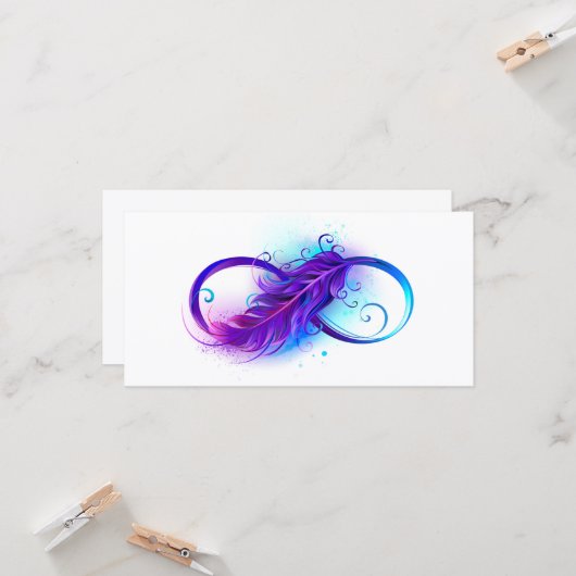 Oneindigheid met Paarse doezelaar Kaart (Voorkant / Achterkant in situ)