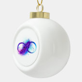 Oneindigheid met Paarse doezelaar Keramische Bal Ornament (Rechts)