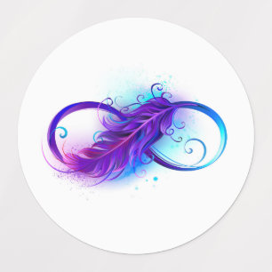 Oneindigheid met Paarse doezelaar Labels