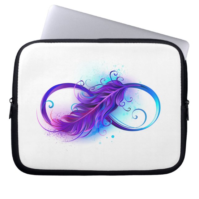 Oneindigheid met Paarse doezelaar Laptop Sleeve (Voorkant)