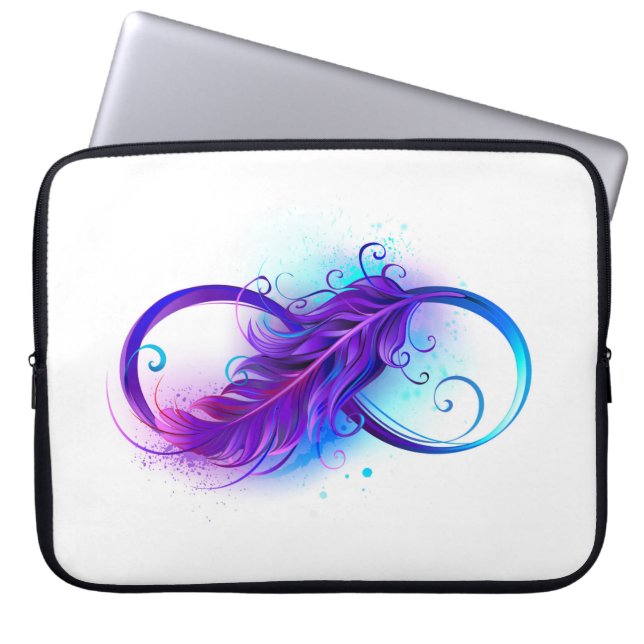 Oneindigheid met Paarse doezelaar Laptop Sleeve (Voorkant)