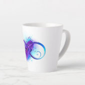 Oneindigheid met Paarse doezelaar Latte Mok (Rechterhoek)