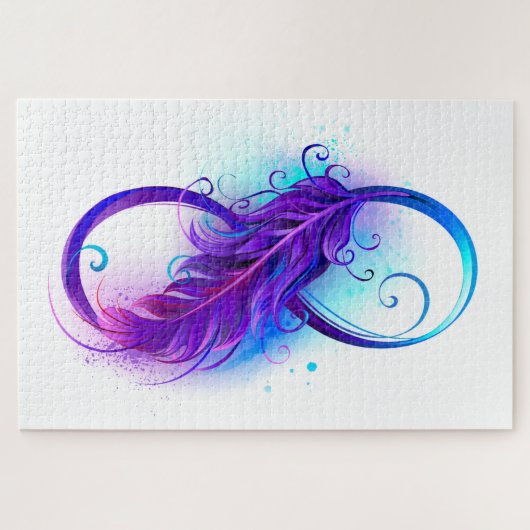 Oneindigheid met Paarse doezelaar Legpuzzel (Horizontaal)