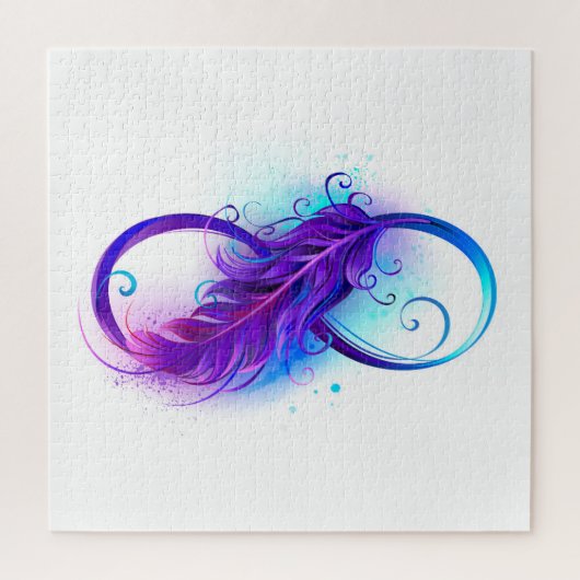 Oneindigheid met Paarse doezelaar Legpuzzel (Verticaal)