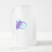 Oneindigheid met Paarse doezelaar Matglas Bierpul (Voorkant links)