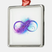 Oneindigheid met Paarse doezelaar Metalen Ornament (Links)
