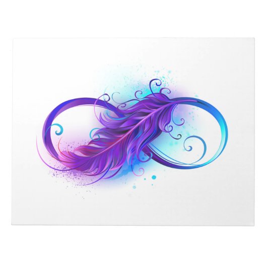 Oneindigheid met Paarse doezelaar Notitieblok (Voorkant)