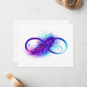 Oneindigheid met Paarse doezelaar Notitiekaartje (Voorkant / Achterkant in situ)