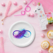 Oneindigheid met Paarse doezelaar Papieren Bordje (Feest)