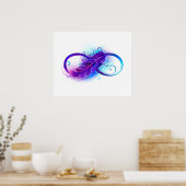 Oneindigheid met Paarse doezelaar Poster (Keuken)