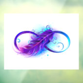 Oneindigheid met Paarse doezelaar Raamsticker (Vel 3)